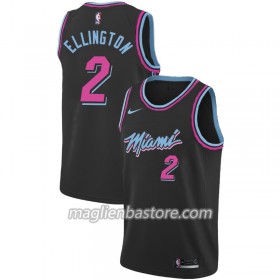 Maglia NBA Miami Heat Wayne Ellington 2 2018-19 Nike City Edition Nero Swingman - Uomo